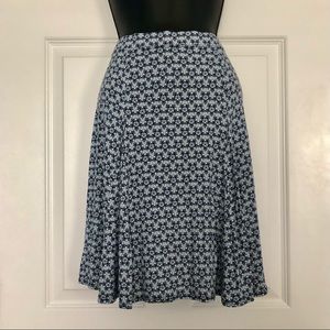 Max Studio Stretchy Floral Print Pleated Skirt